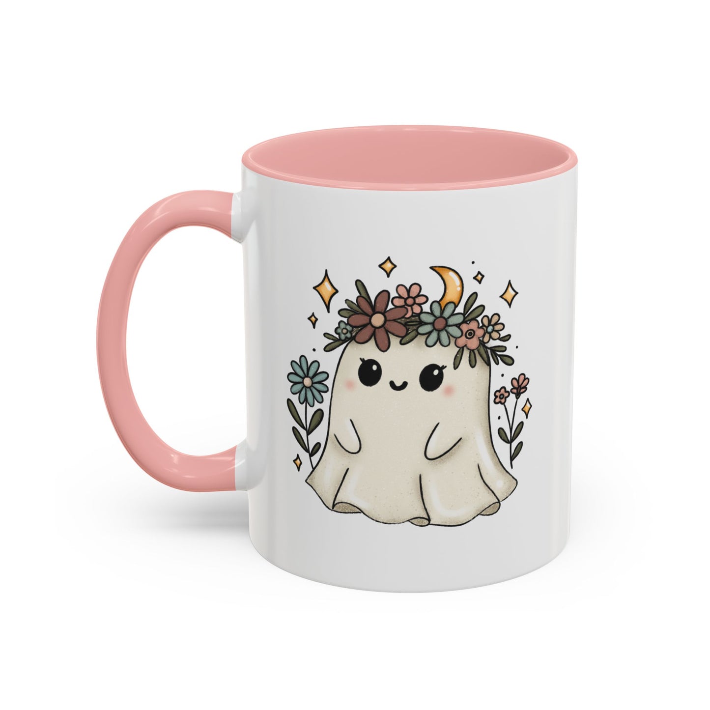Whimsical Floral Ghost Mug