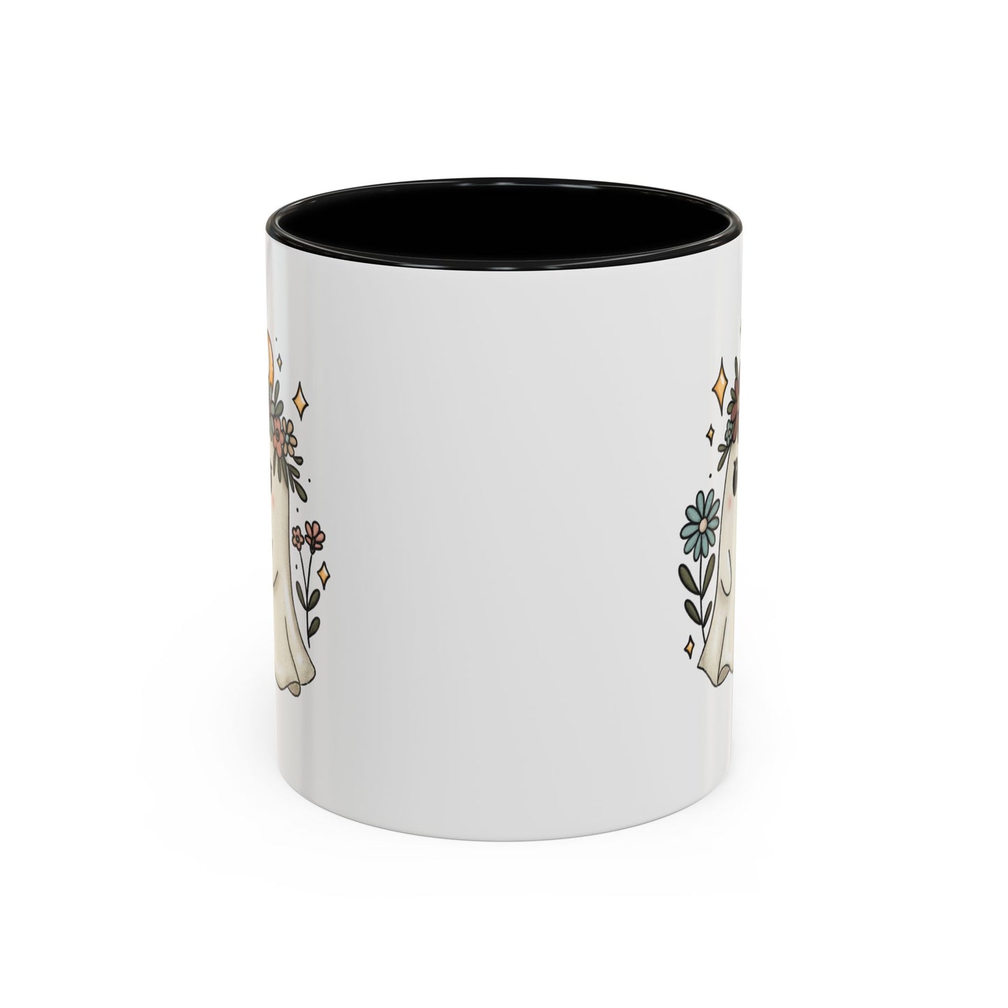 Whimsical Floral Ghost Mug