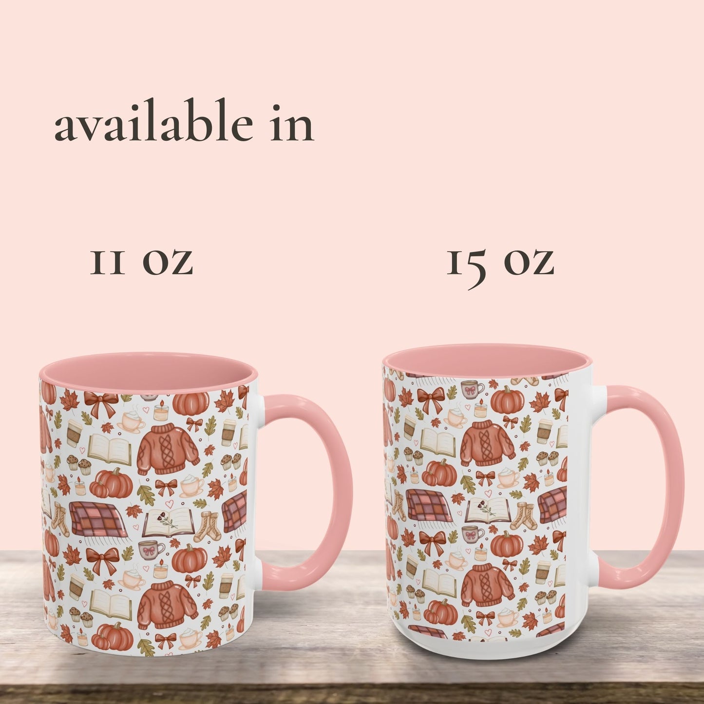 Cozy Fall Sweater Pattern Mug