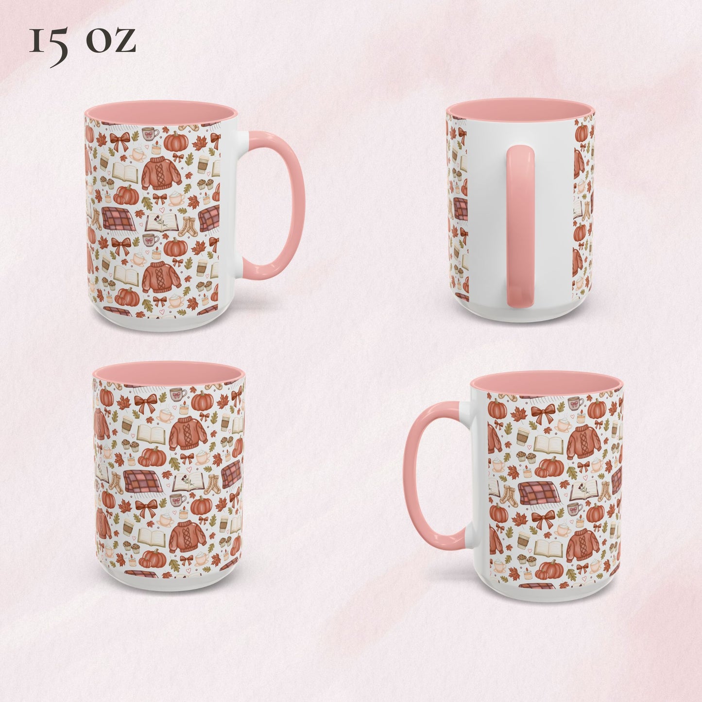 Cozy Fall Sweater Pattern Mug