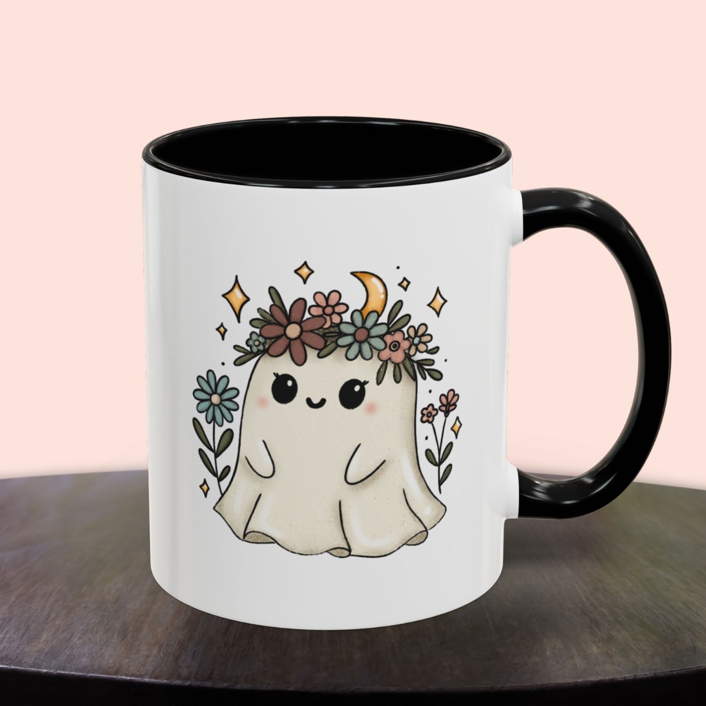 Whimsical Floral Ghost Mug