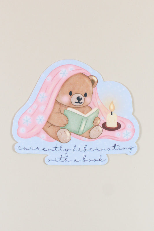 Currently Hibernating with a Book Sticker
