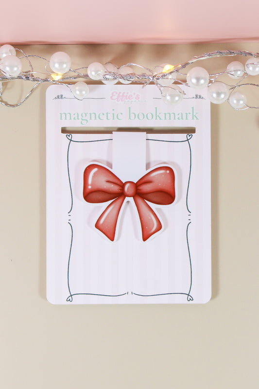Red Bow Magnetic Bookmark