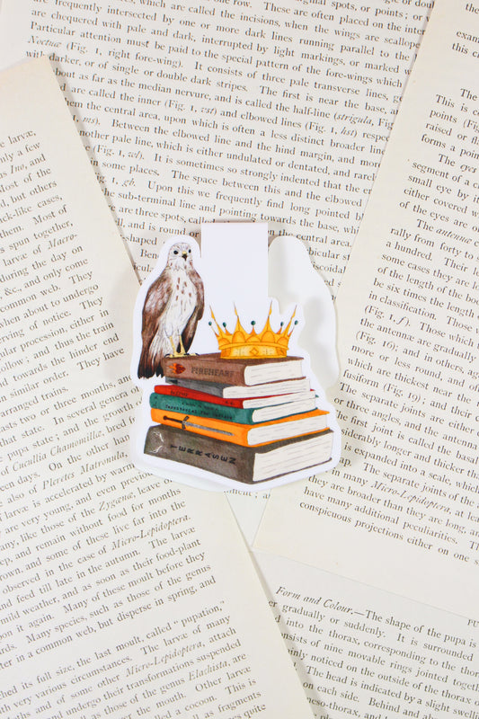 Fantasy Book Stack Magnetic Bookmark