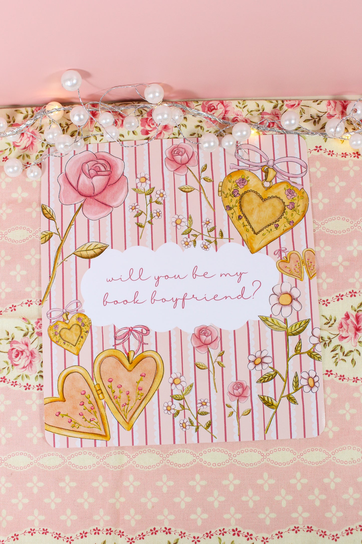 “Will You Be My Book Boyfriend?” Kindle Case Insert