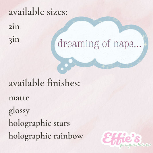 Dreaming of Naps Sticker