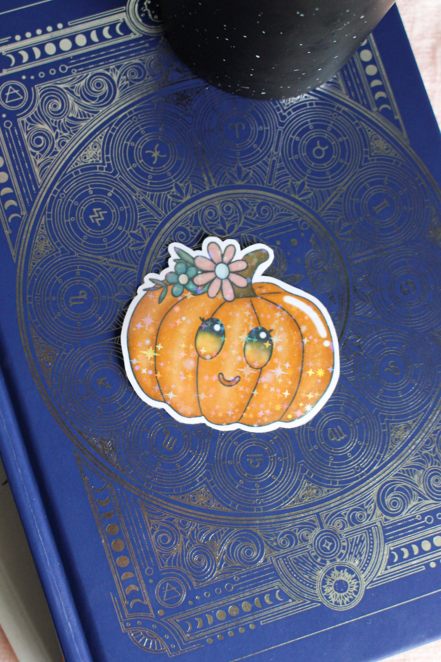 Floral Pumpkin Sticker