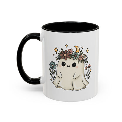 Whimsical Floral Ghost Mug