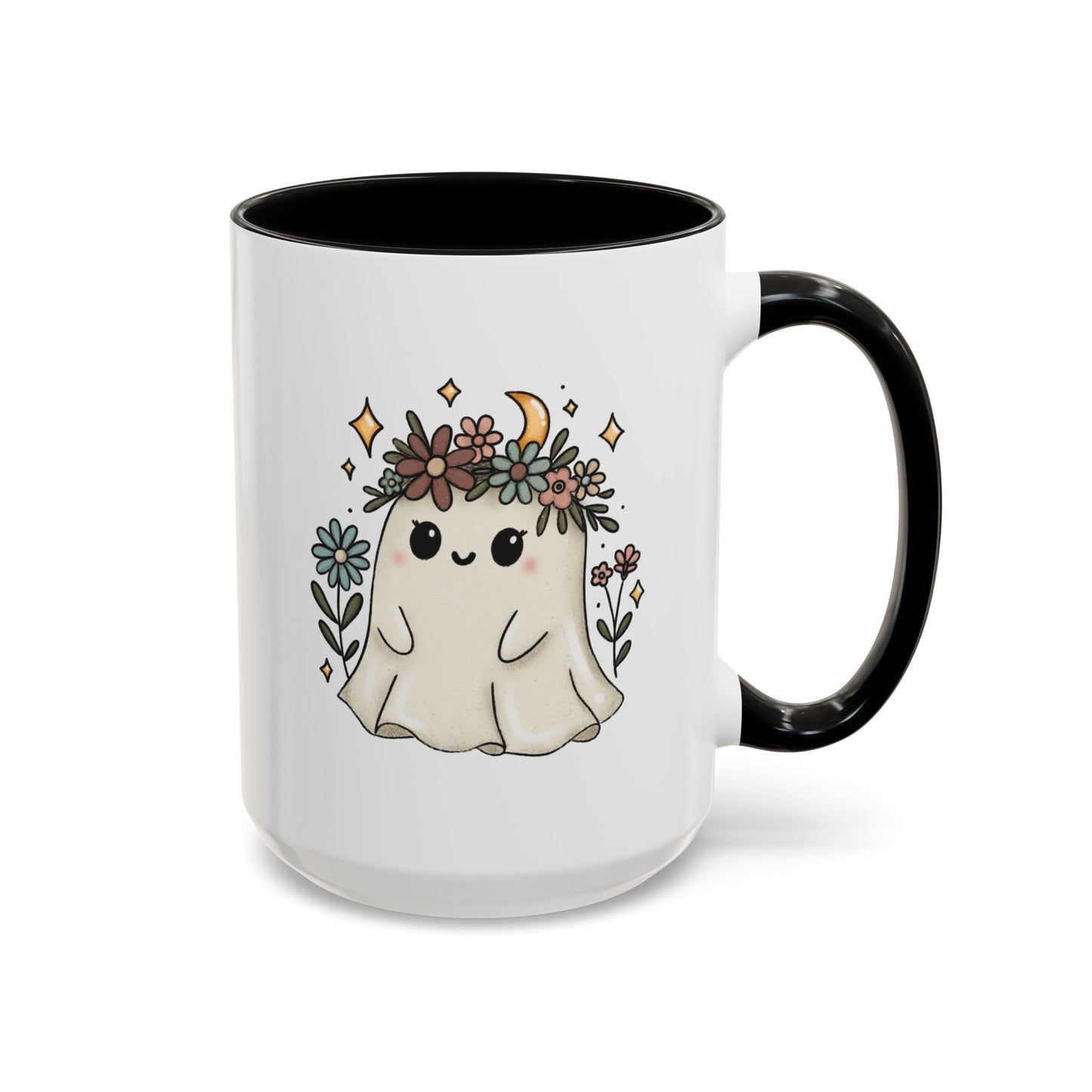 Whimsical Floral Ghost Mug