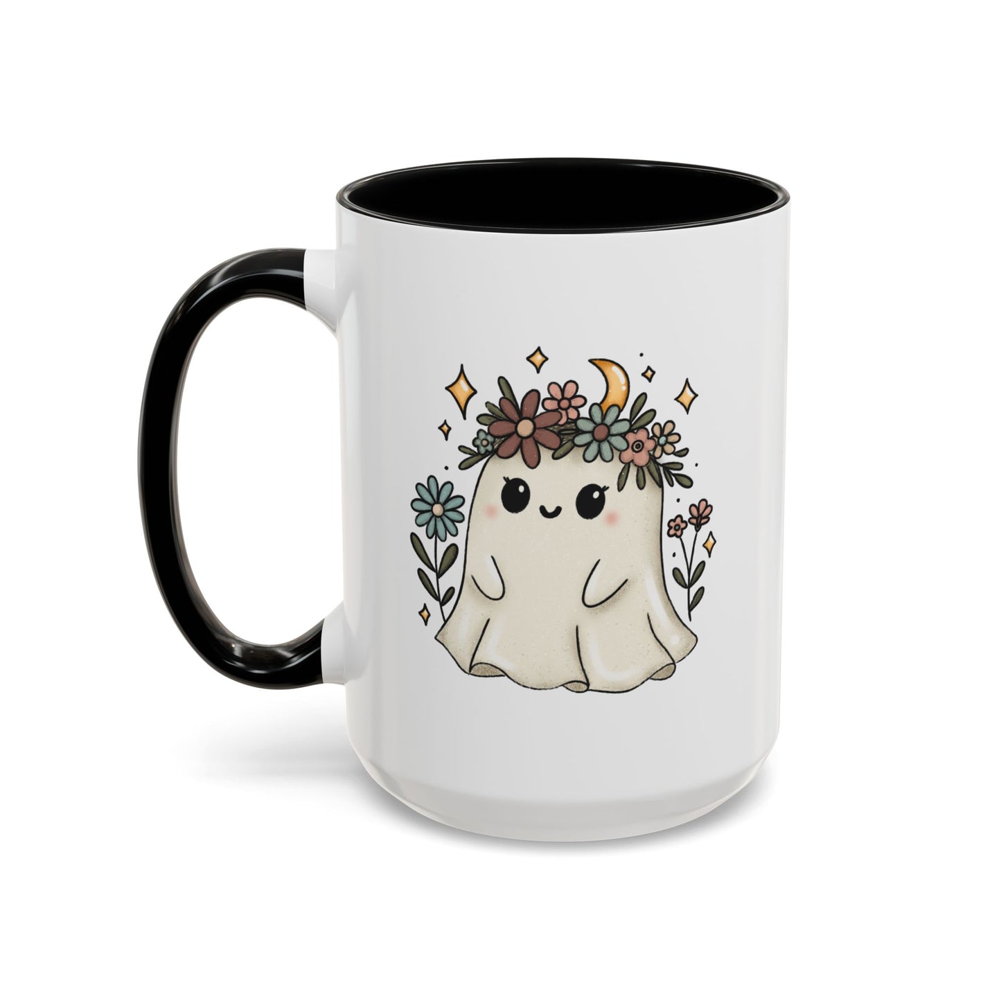 Whimsical Floral Ghost Mug
