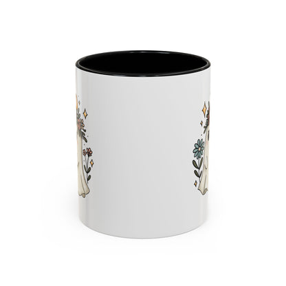 Whimsical Floral Ghost Mug