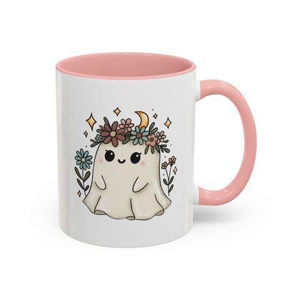 Whimsical Floral Ghost Mug