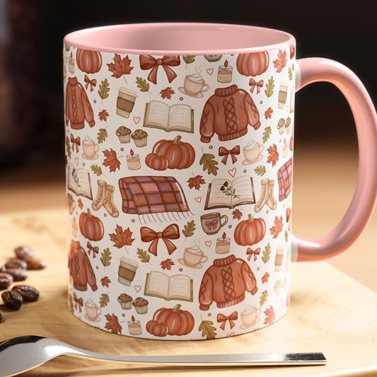 Cozy Fall Sweater Pattern Mug