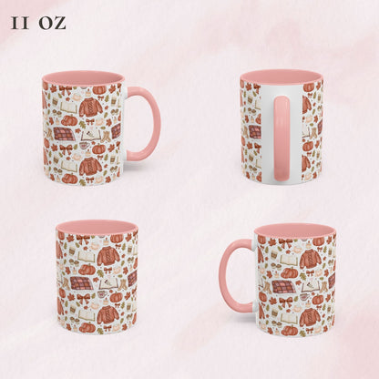 Cozy Fall Sweater Pattern Mug