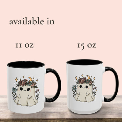 Whimsical Floral Ghost Mug