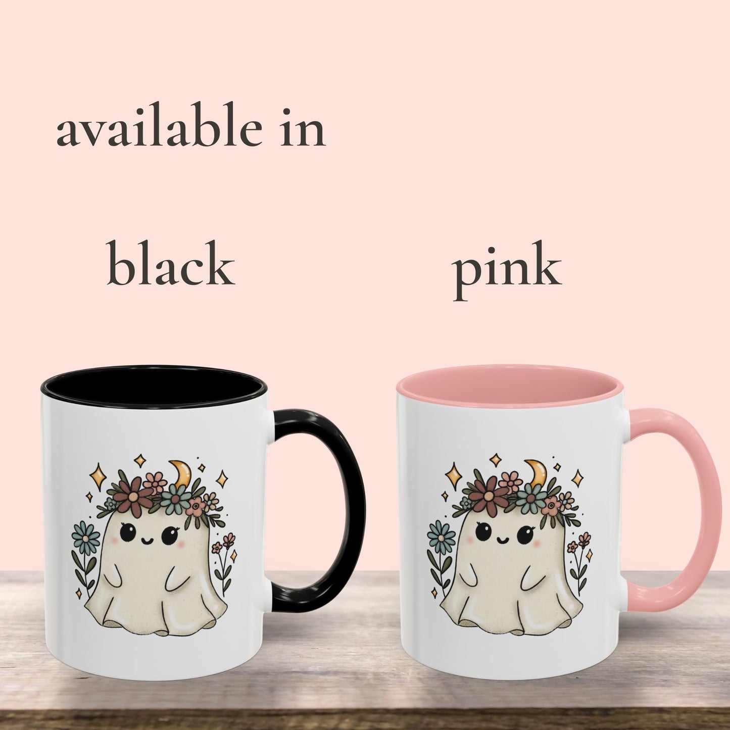 Whimsical Floral Ghost Mug