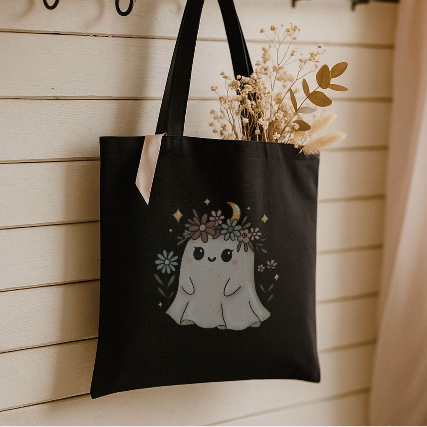 Floral Ghost Tote Bag