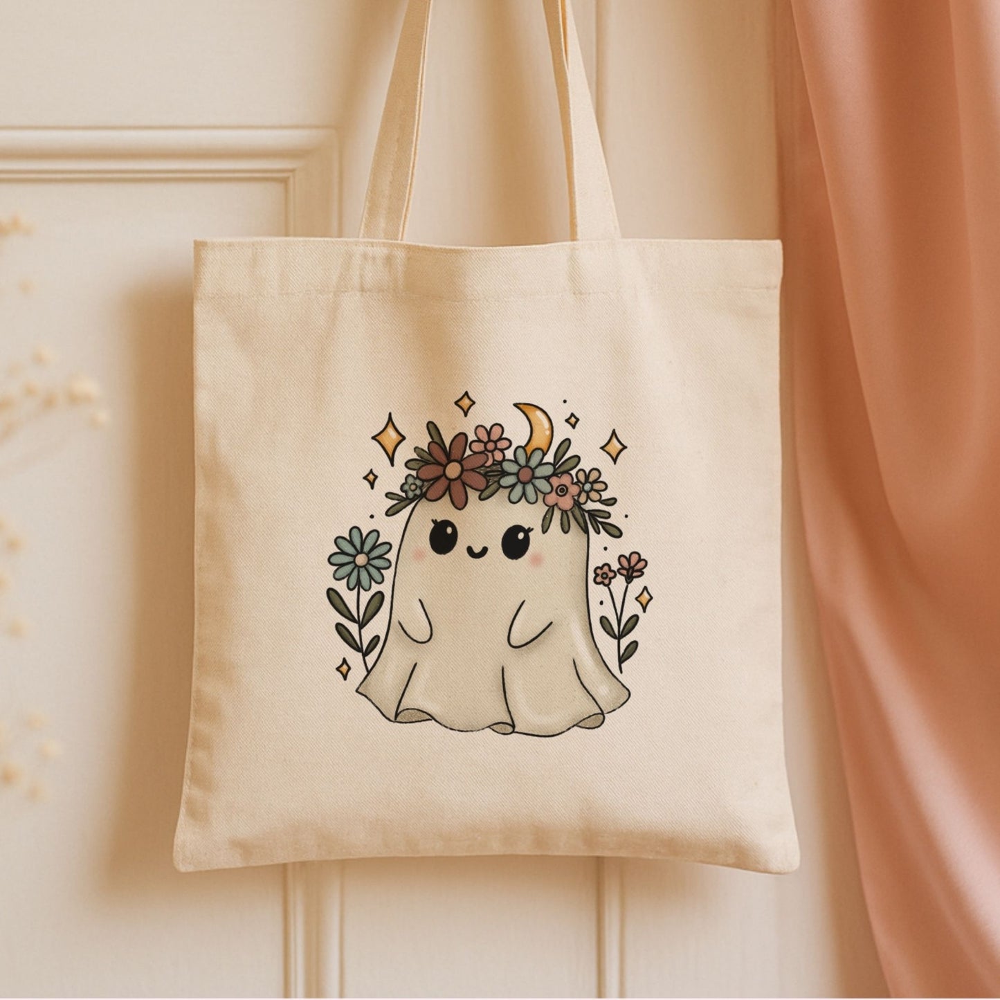 Floral Ghost Tote Bag