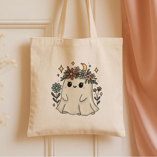 Floral Ghost Tote Bag