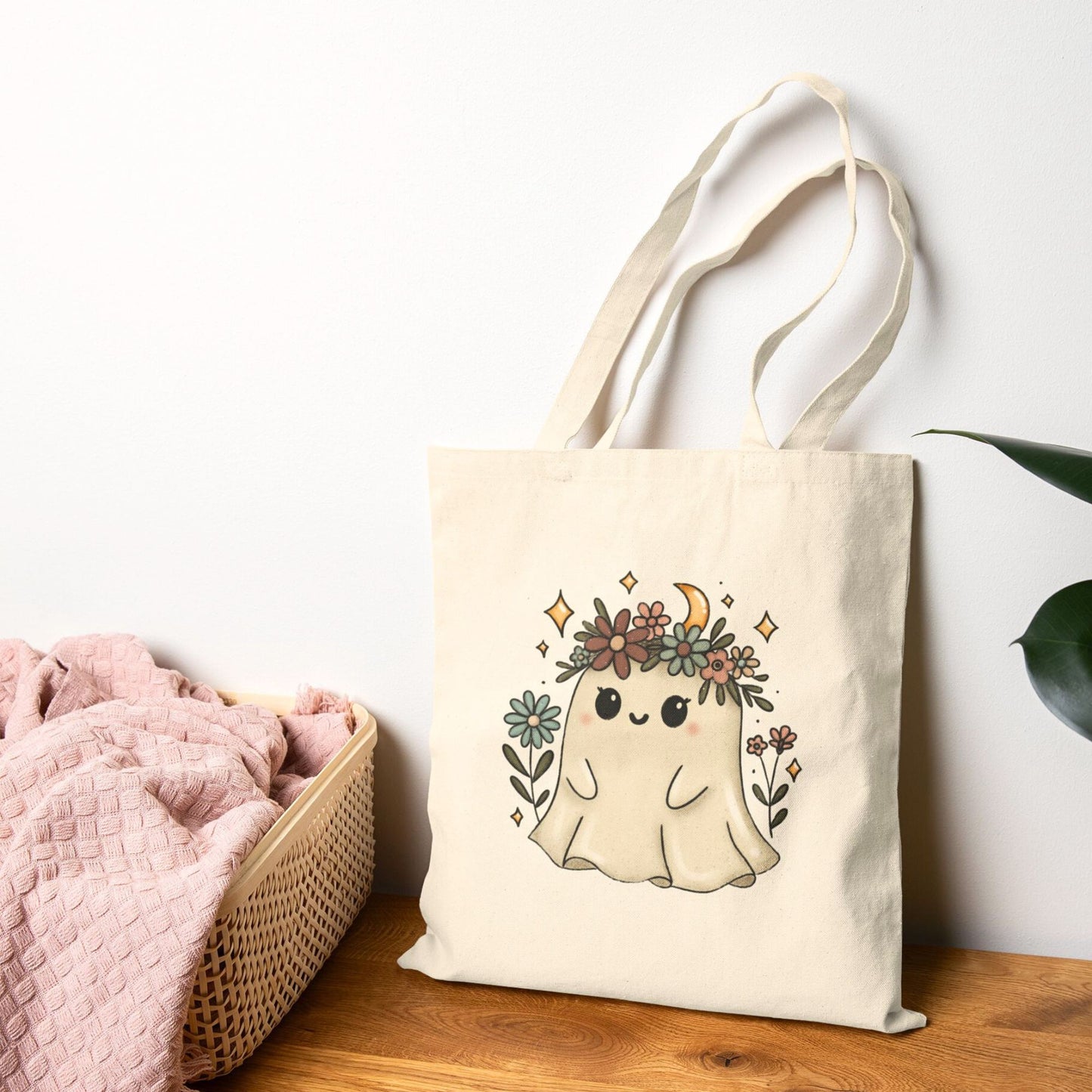 Floral Ghost Tote Bag
