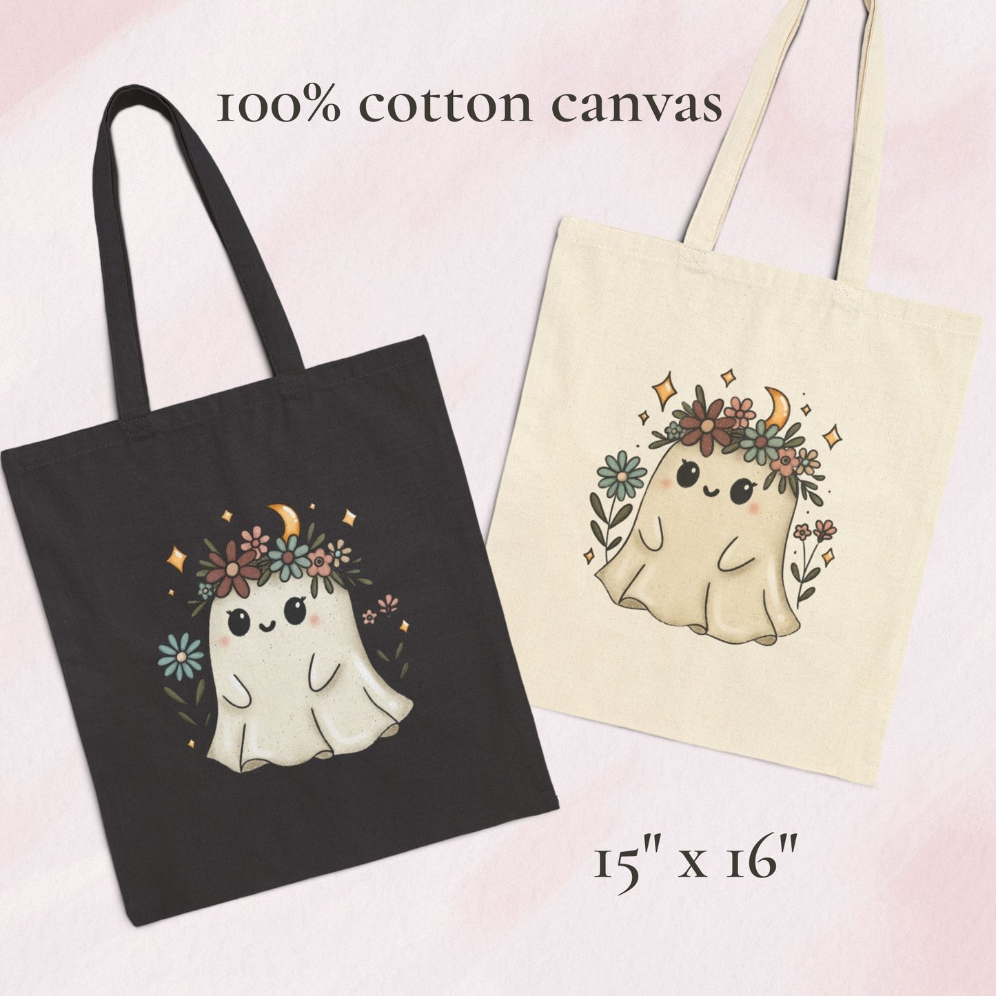 Floral Ghost Tote Bag