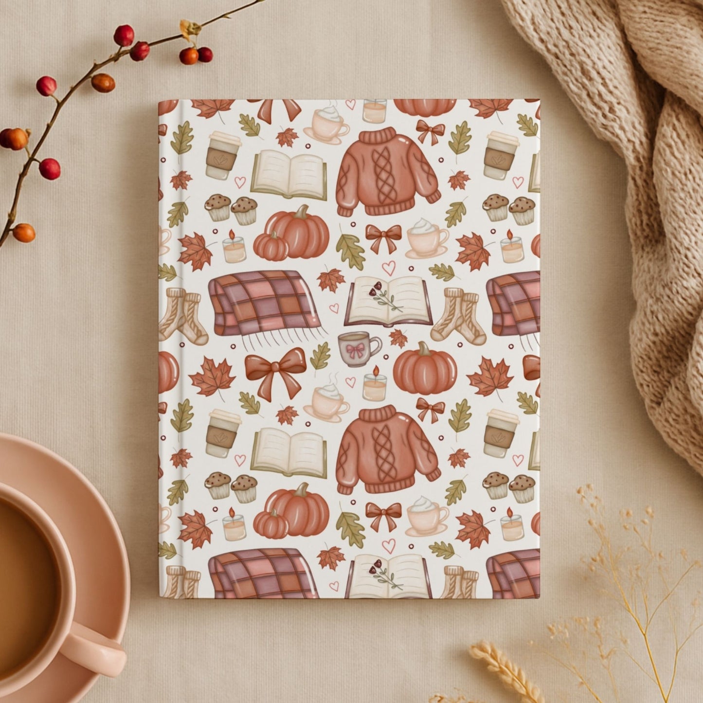 Cozy Fall Book Lover Notebook