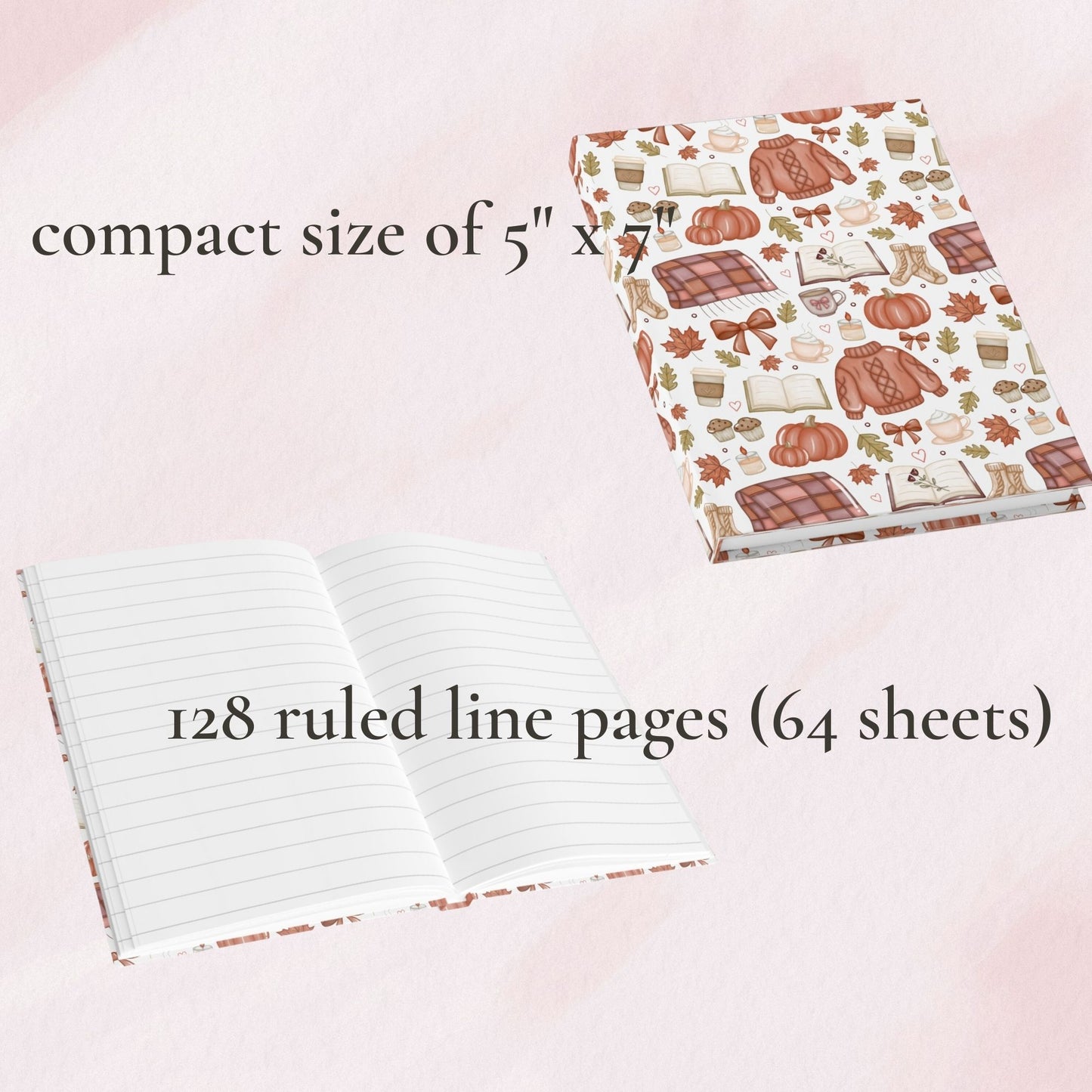 Cozy Fall Book Lover Notebook