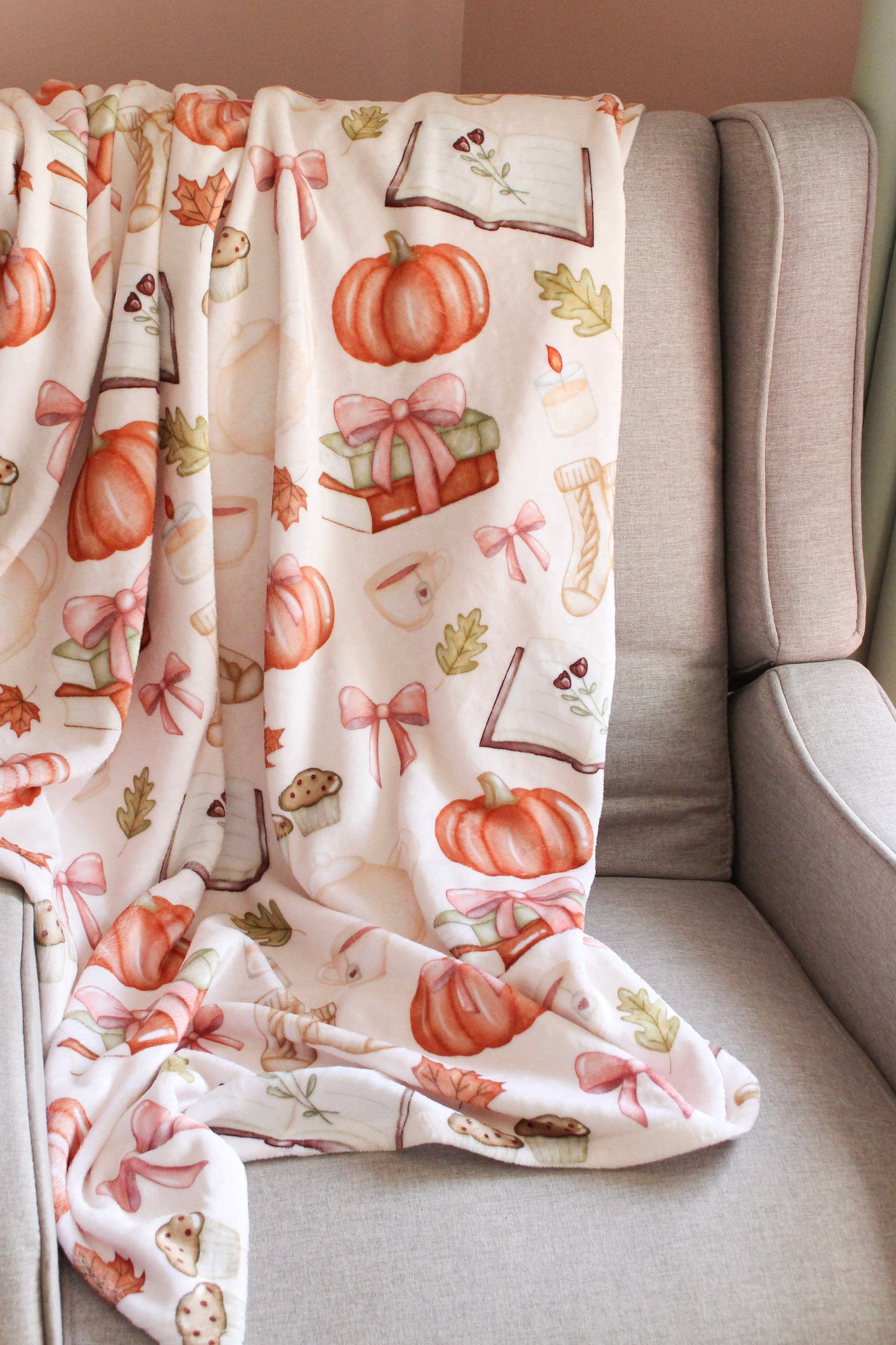 Cozy Fall Velveteen Plush Blanket