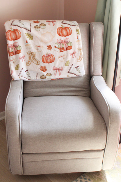 Cozy Fall Velveteen Plush Blanket