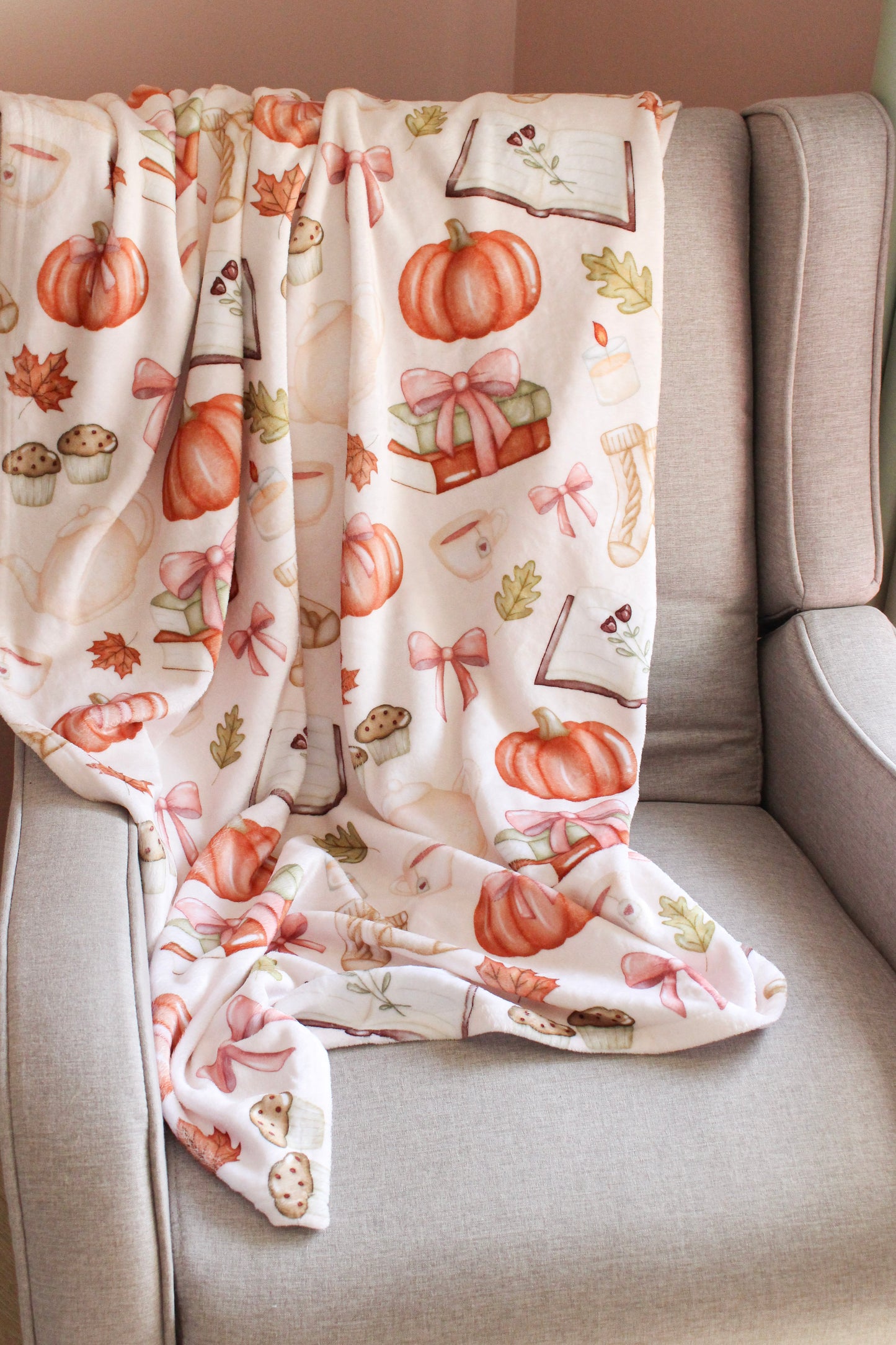 Cozy Fall Velveteen Plush Blanket