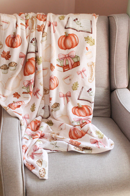Cozy Fall Velveteen Plush Blanket