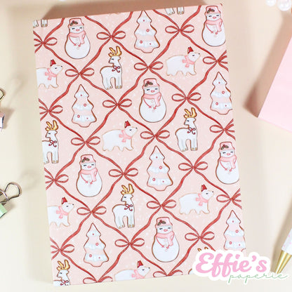 Whimsical Christmas Cookie Notebook