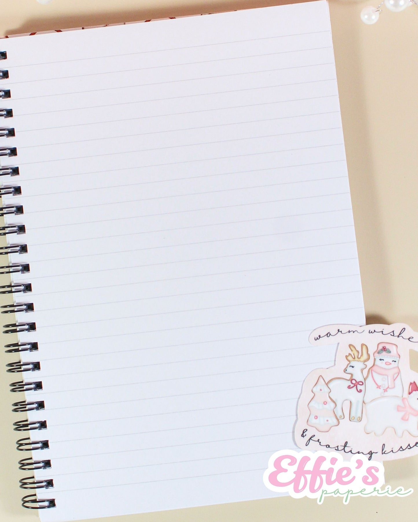 Whimsical Christmas Cookie Spiral Notebook