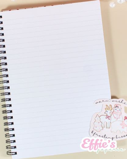 Whimsical Christmas Cookie Spiral Notebook