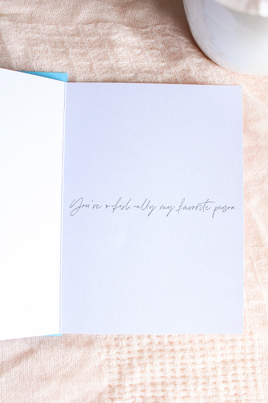 Black Moor Goldfish Love Card