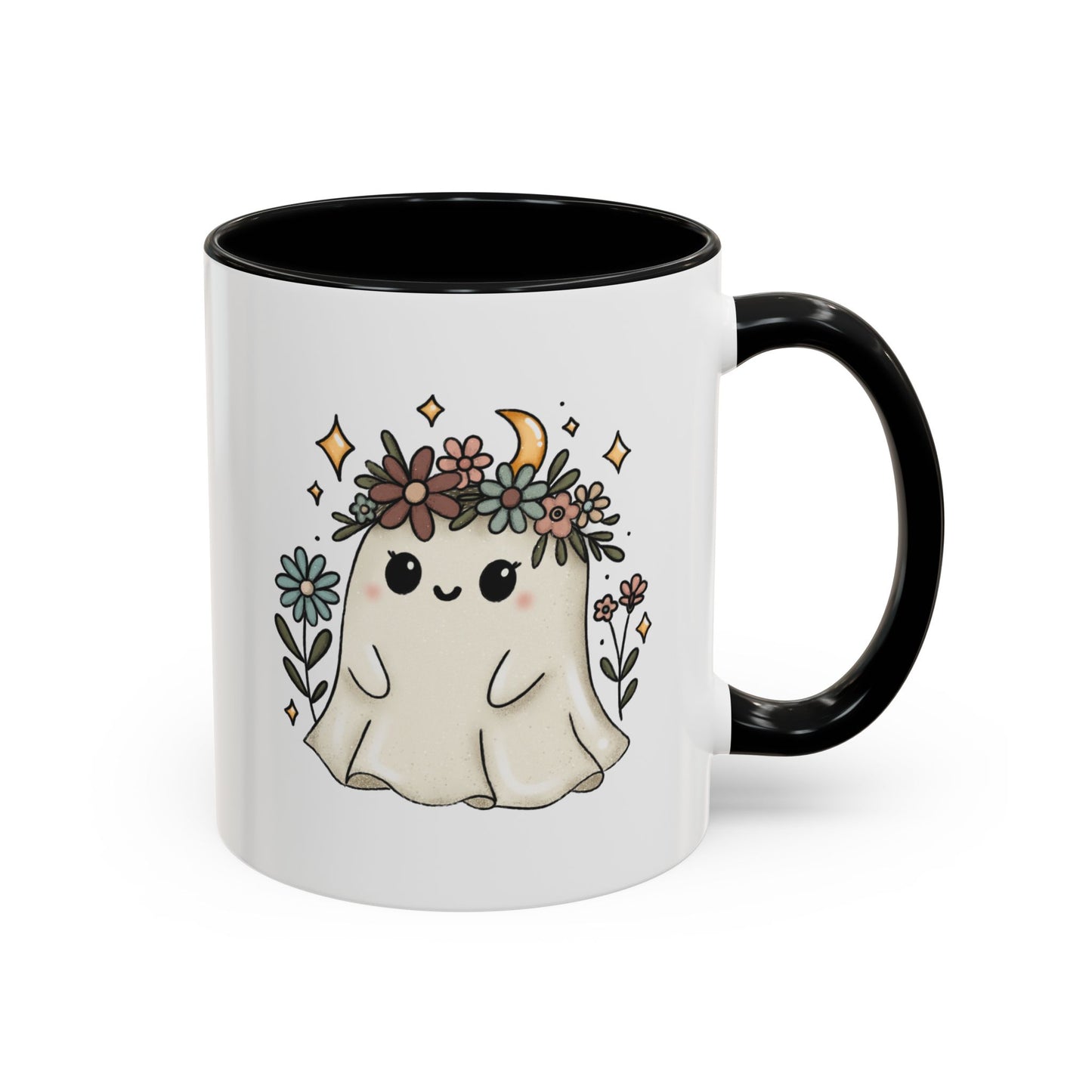 Whimsical Floral Ghost Mug
