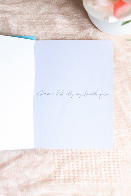 Black Moor Goldfish Love Card