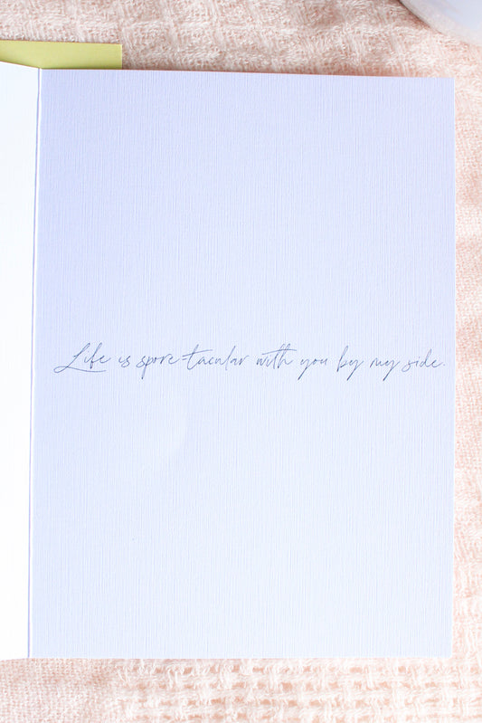 Mushroom Love Card - Yellow