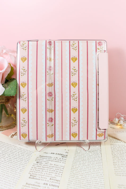 Coquette Stripe Roses & Lockets Kindle Case Insert