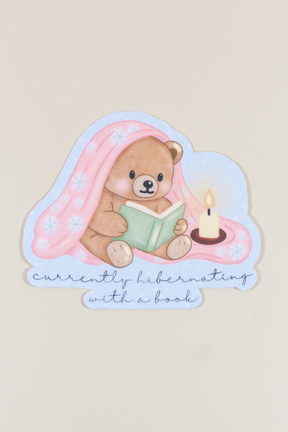Currently Hibernating with a Book Sticker