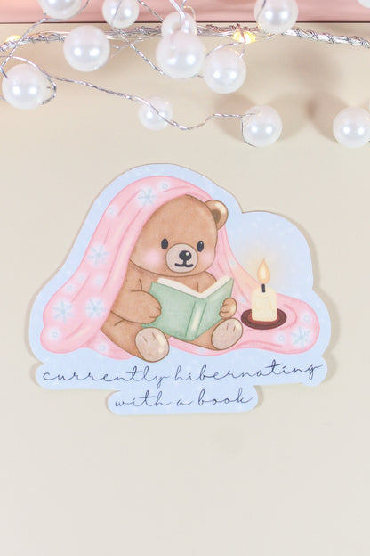 Currently Hibernating with a Book Sticker