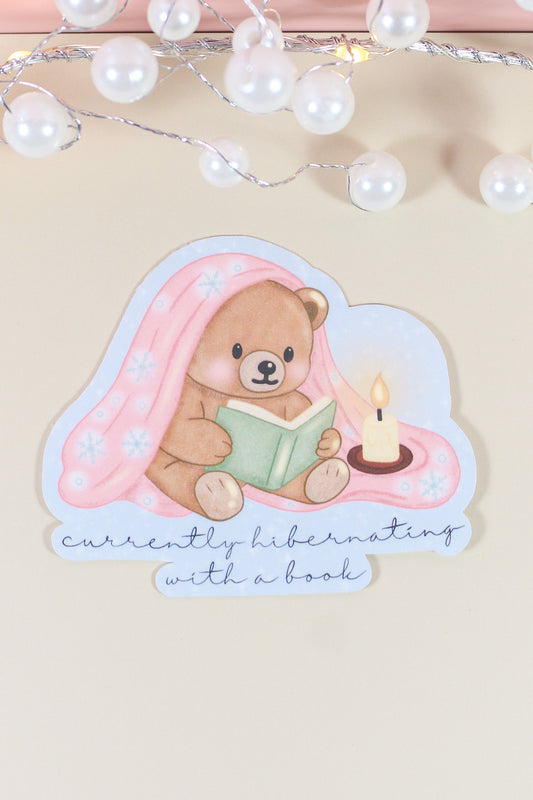 Currently Hibernating with a Book Sticker