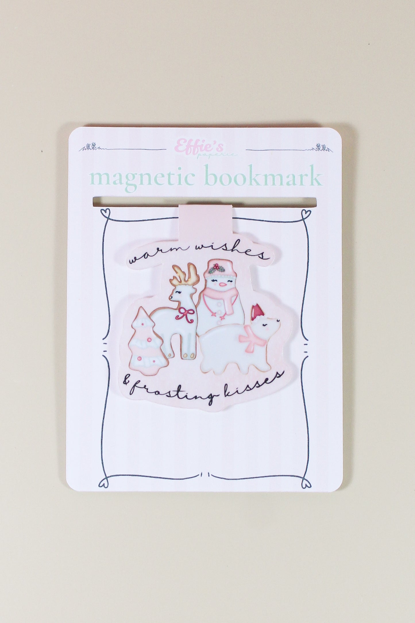 Warm Wishes & Frosting Kisses Magnetic Bookmark