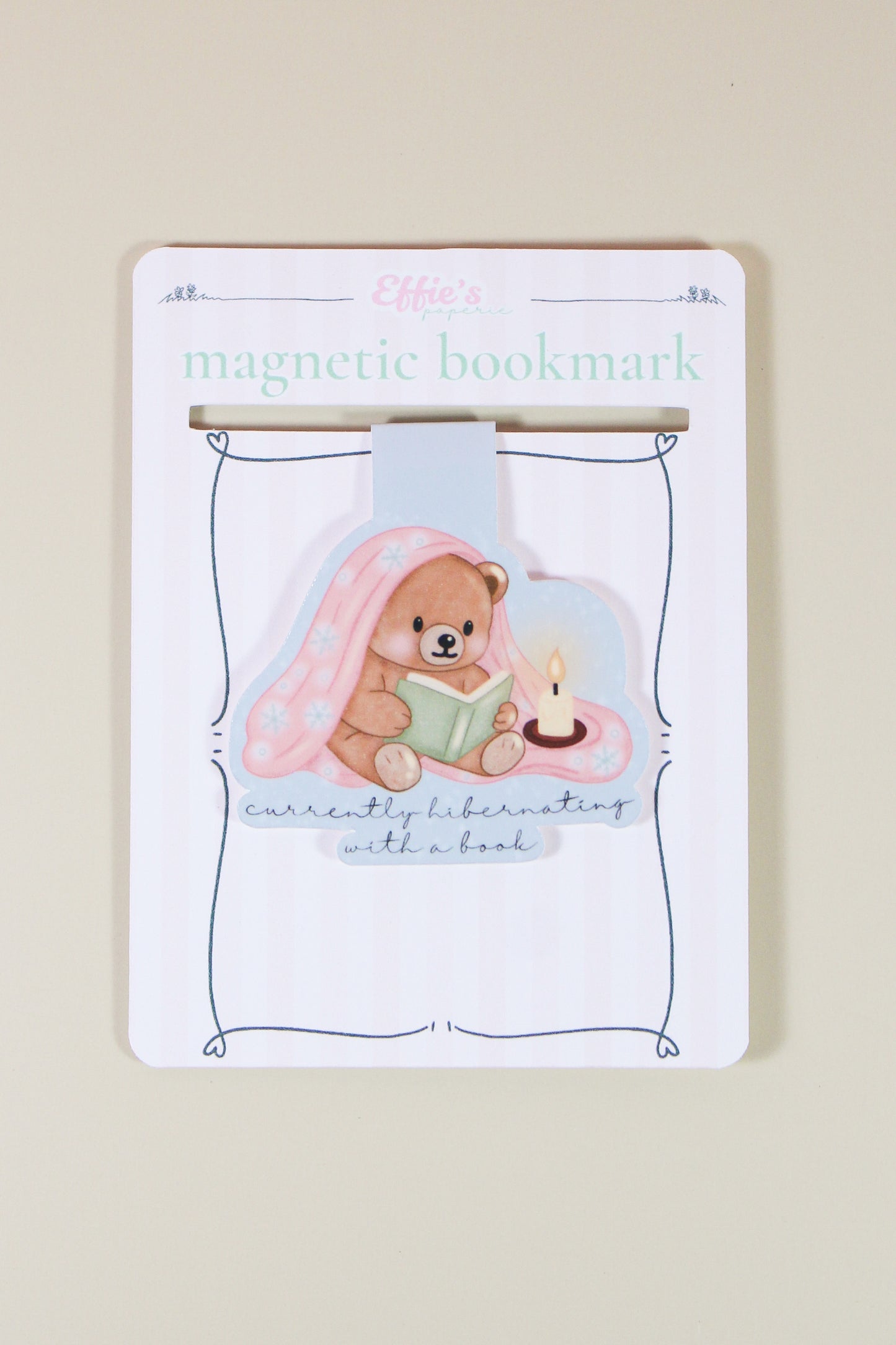 Currently Hibernating With a Book Magnetic Bookmark