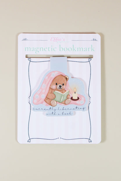Currently Hibernating With a Book Magnetic Bookmark