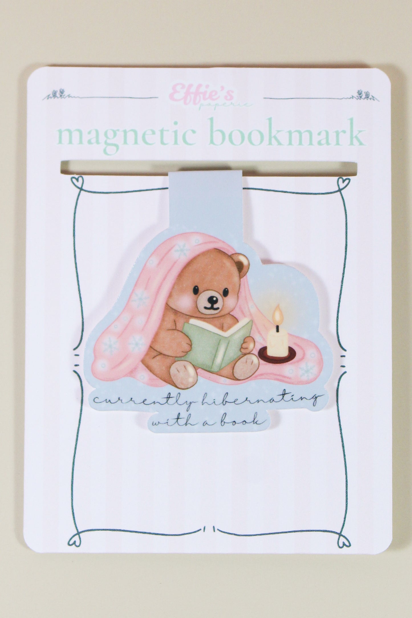 Currently Hibernating With a Book Magnetic Bookmark