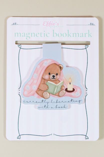 Currently Hibernating With a Book Magnetic Bookmark