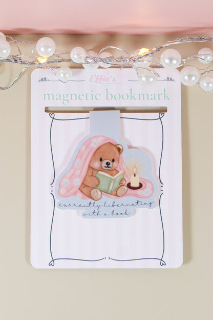 Currently Hibernating With a Book Magnetic Bookmark