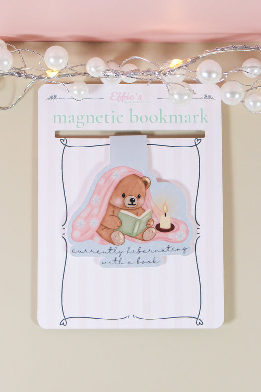Currently Hibernating With a Book Magnetic Bookmark