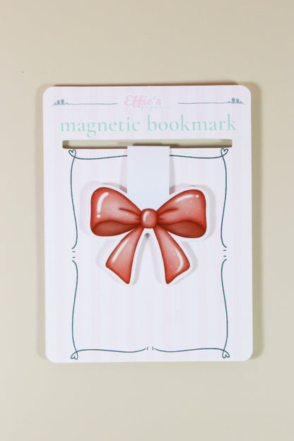 Red Bow Magnetic Bookmark